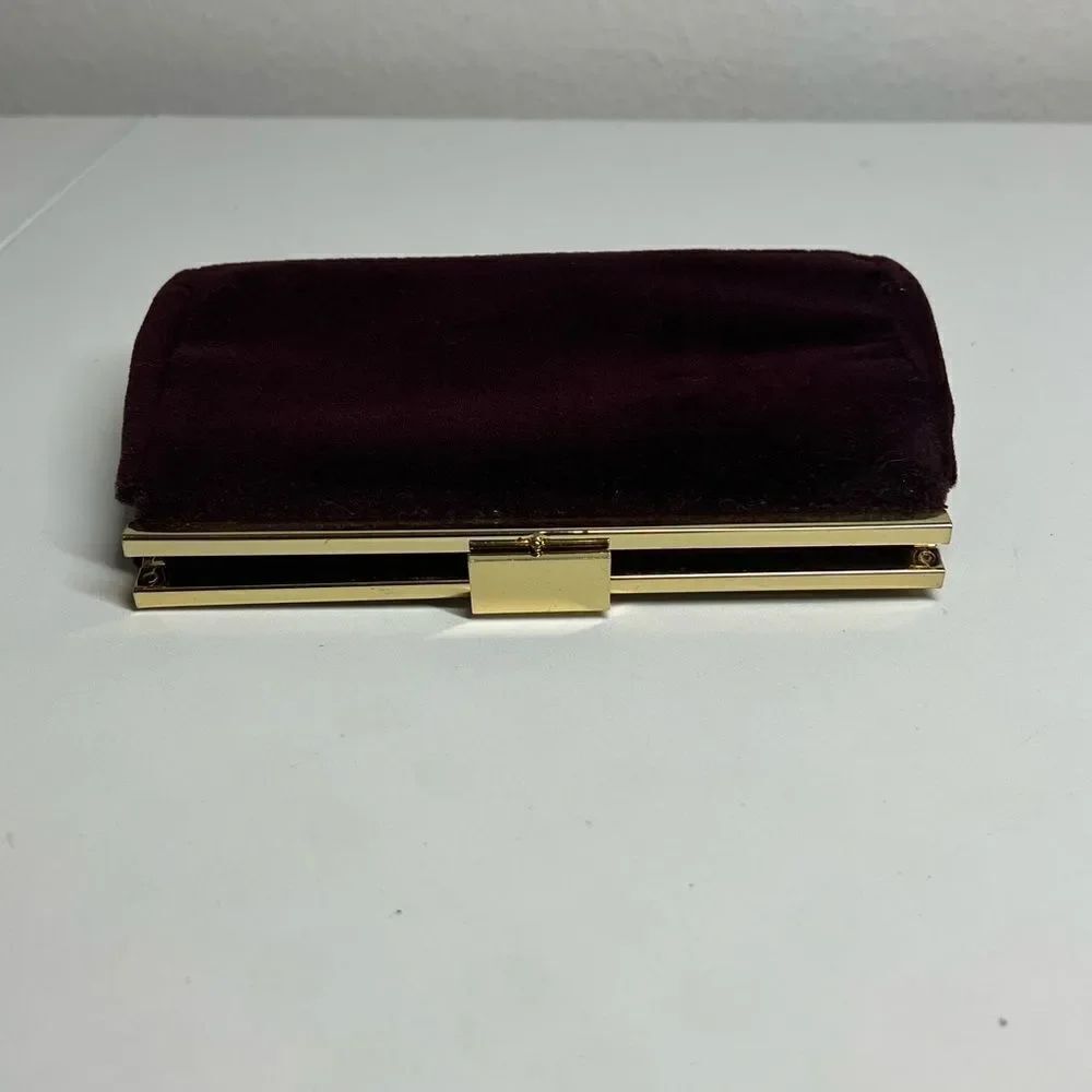 Vintage Estée Lauder Faux Suede Clutch Cosmetic Bag Wallet